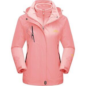 Women's Pink Winter Coats Snow Ski Jacket Waterproof Winter Jacket